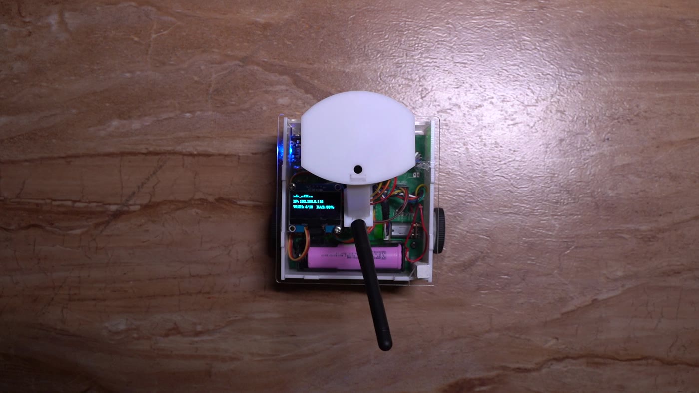 Top-down view of the robot's scanning sensor